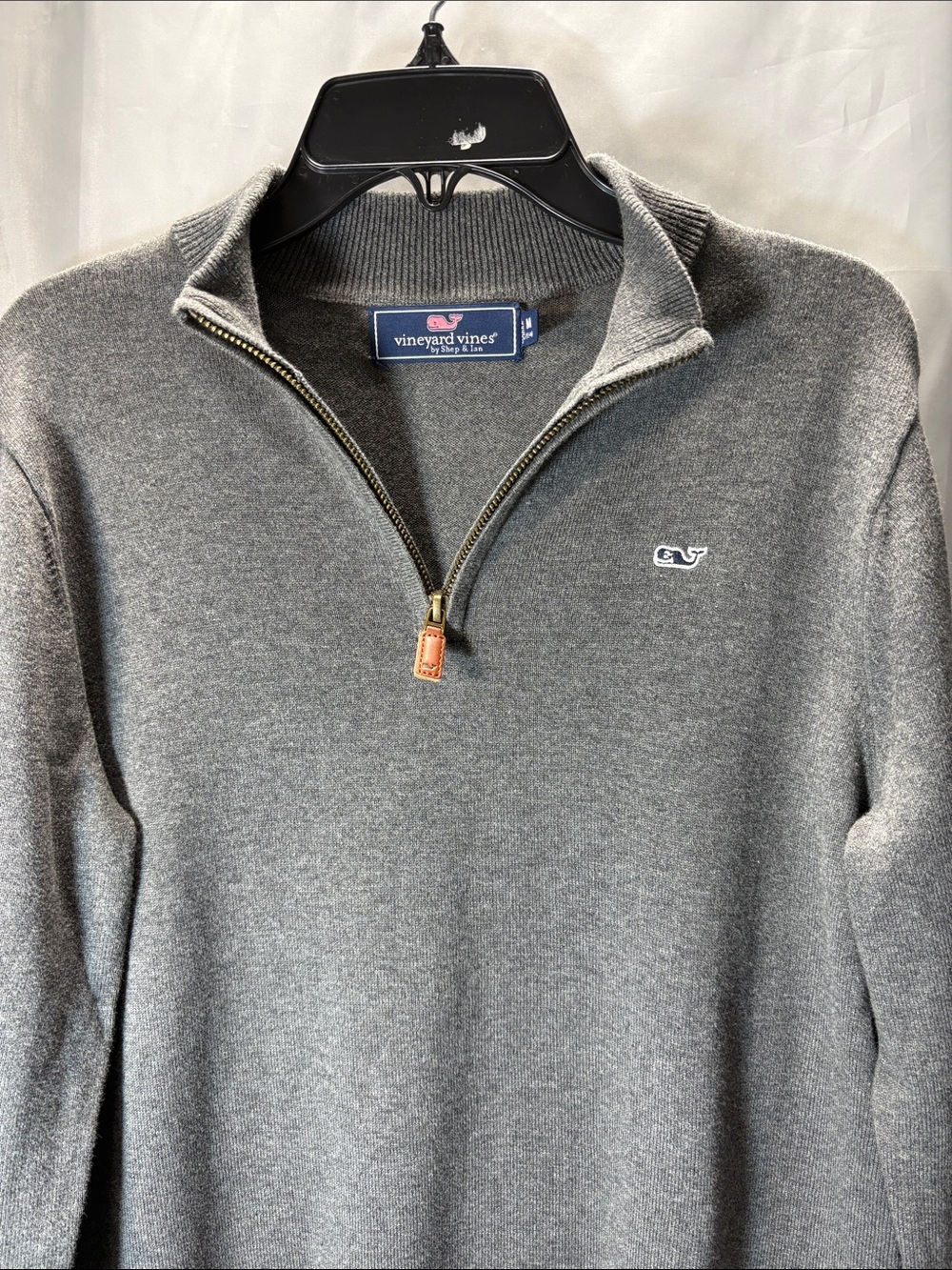 Vineyard Vines Kids Gray Quarter-Zip Sweater